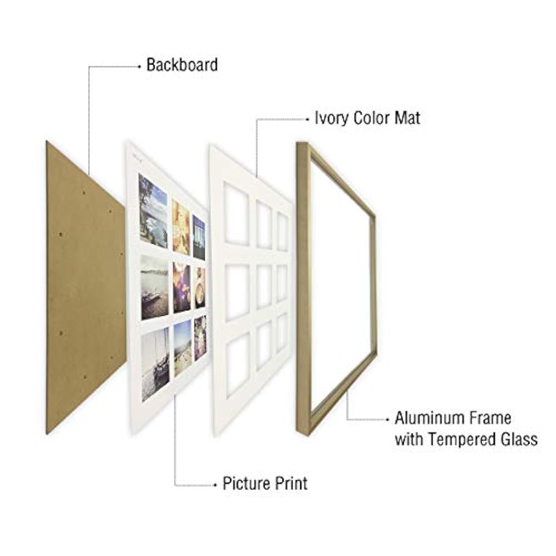 Marco de fotos con estera