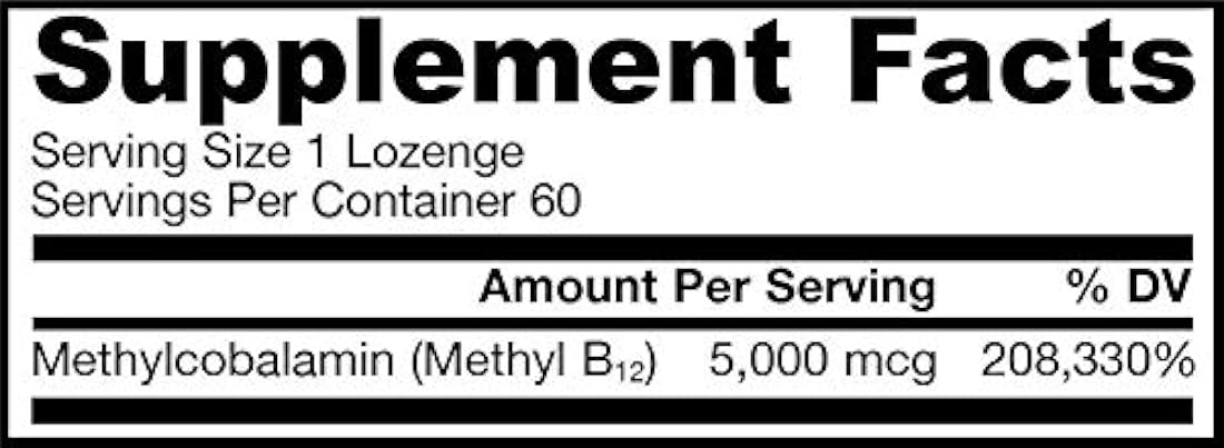 Metil B12 1 de Jarrow Formulas, B5000, 1, 1