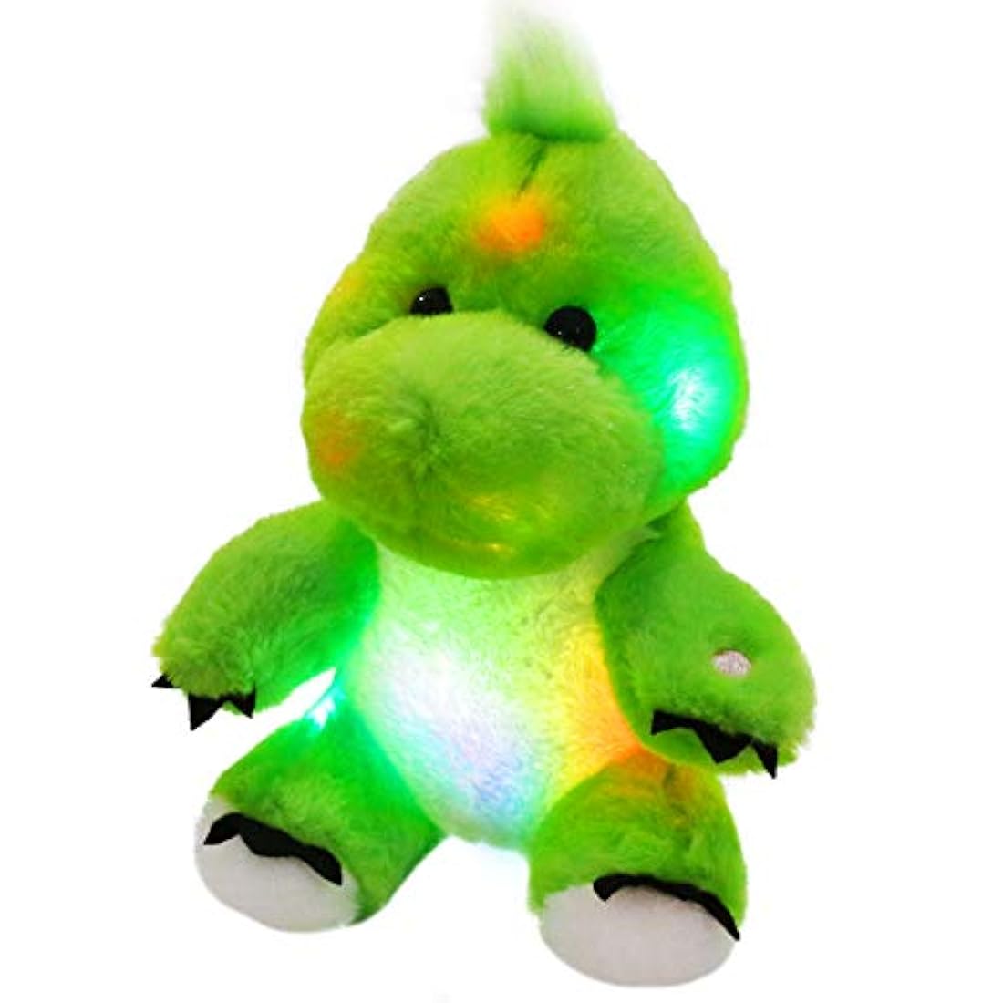 Bstaofy - Peluche con forma de dinosaurio con luces LED