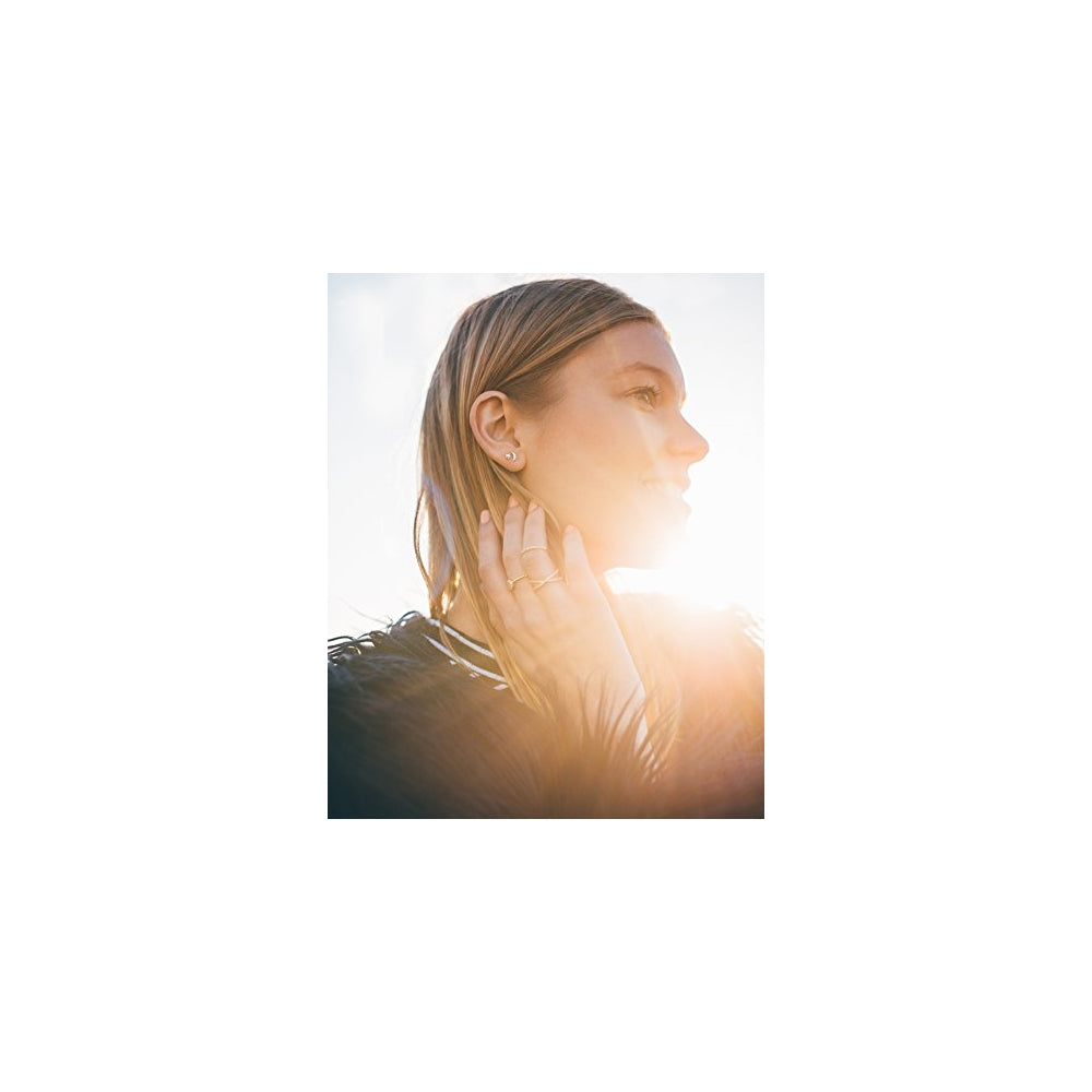 Aretes de platachapados en oro de 14 quilates