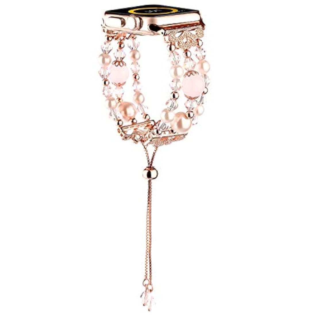 Fohuas-Correa elástica para Apple Watch, cuentas de cristal