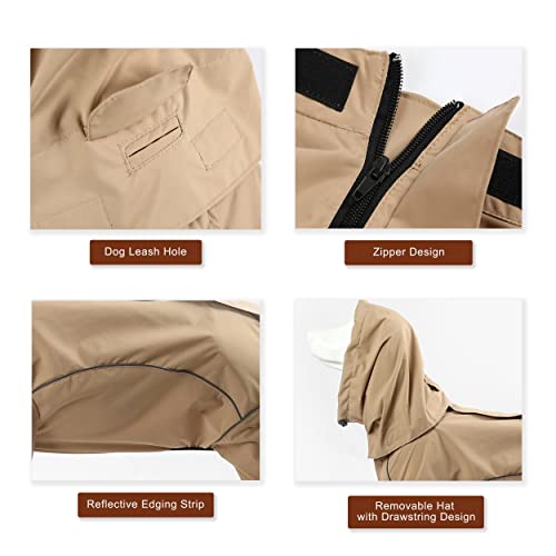 Purrrfect Life Chubasquero con capucha para perros y cachorros de talla XS a XXXL