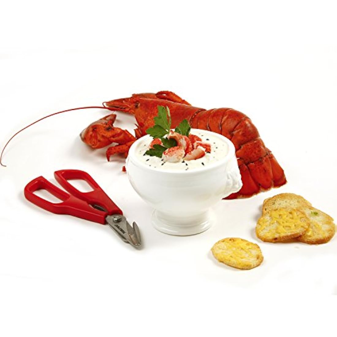 Norpro – ULTIMATE Tijeras de acero inoxidable y rojo marisco