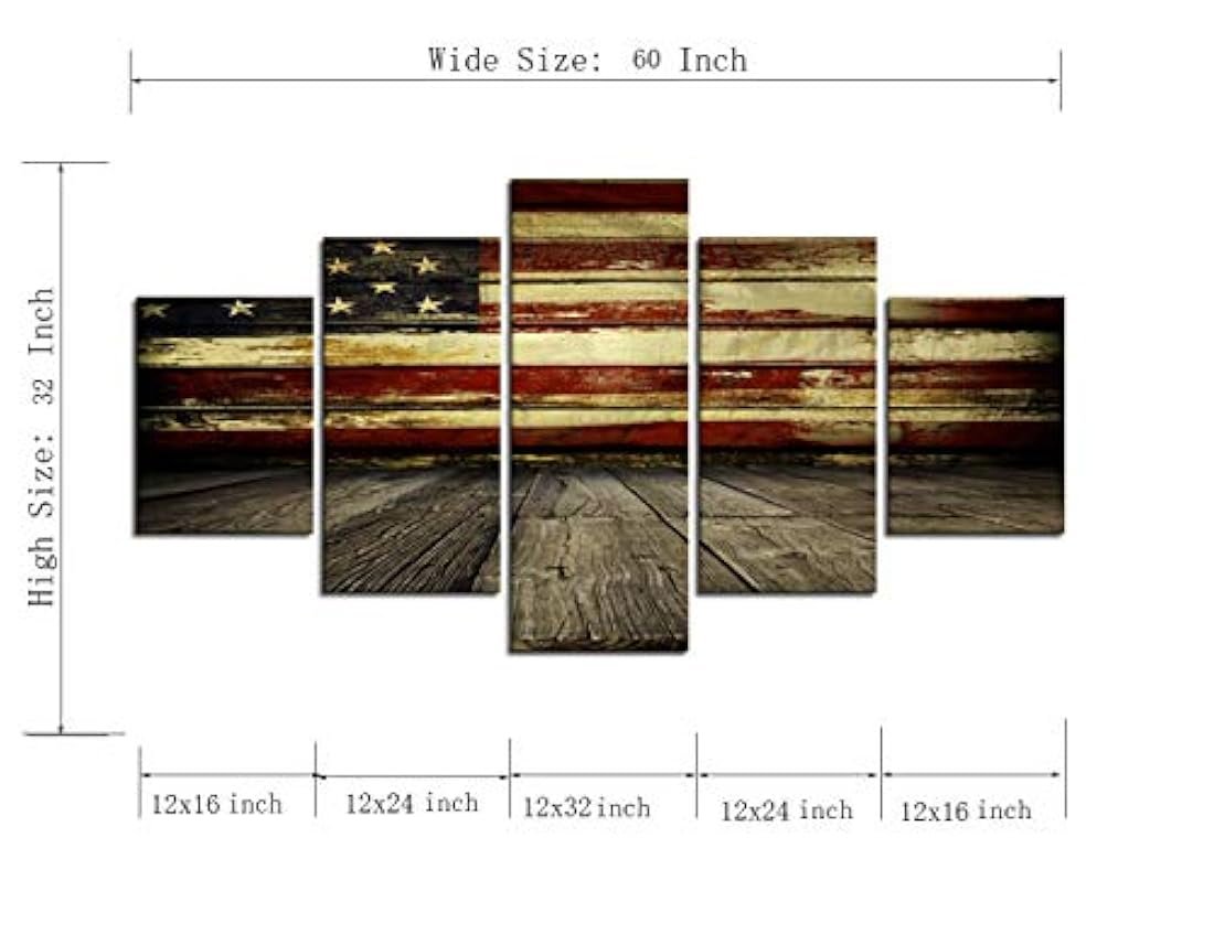 Lienzo con 5 paneles