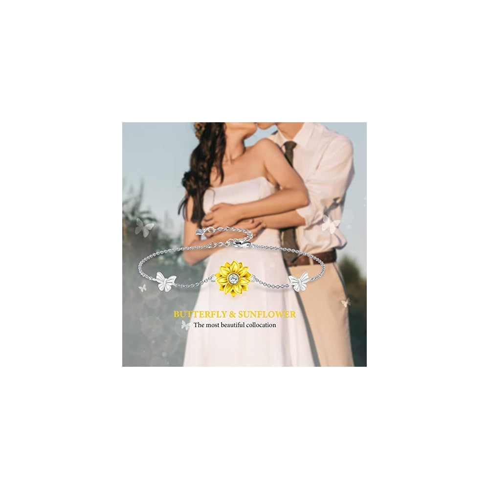 Pulseras de plata de ley 925 para mujer ajustable con dije