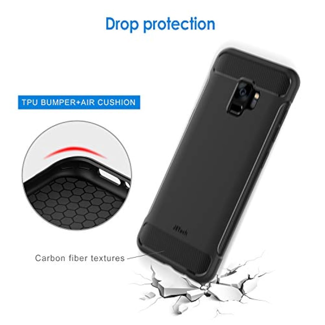 JETech - Carcasa para Samsung Galaxy S9, color negro