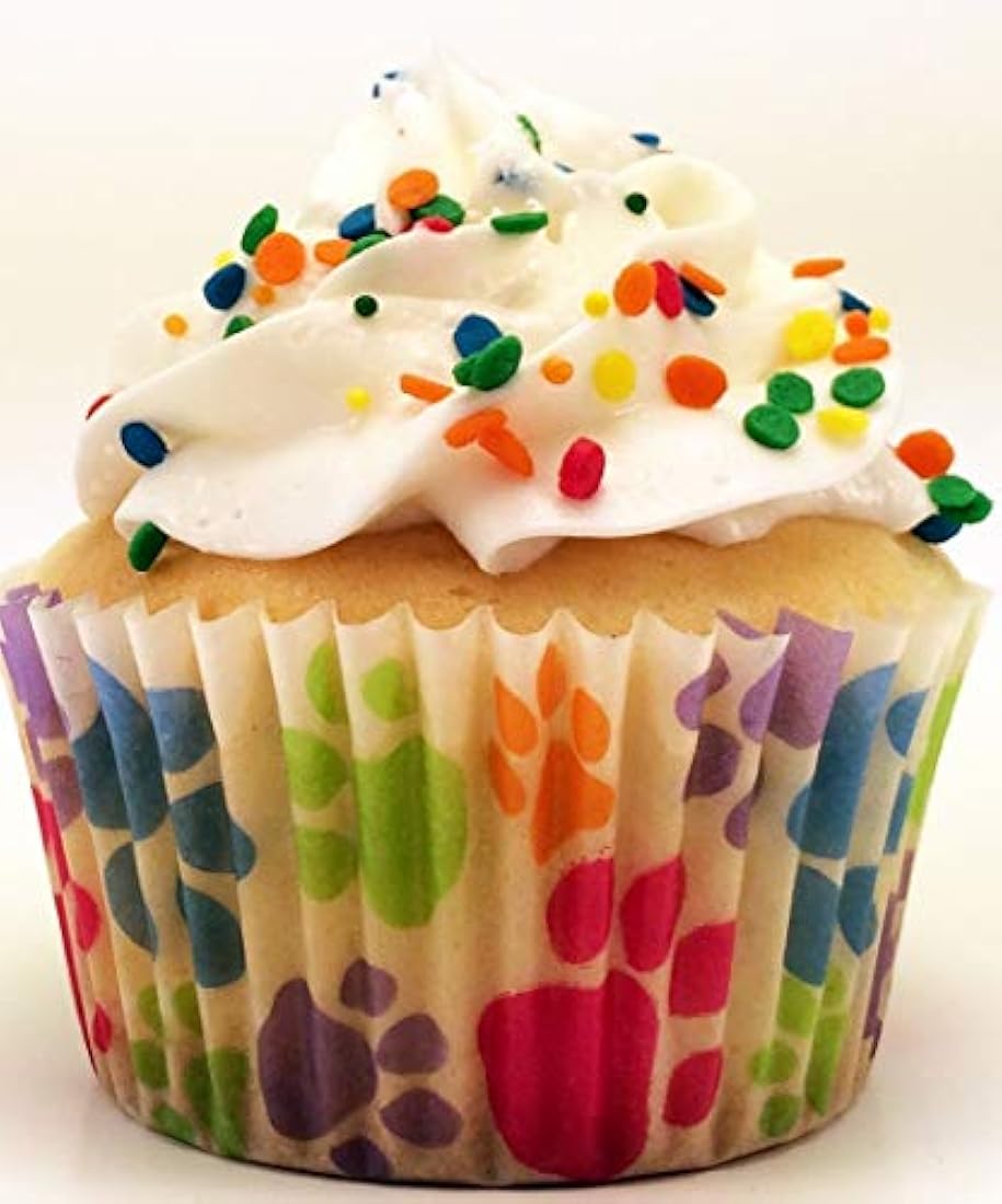Partifun Paw Print Cupcake Premium Paper Cupcake Liners