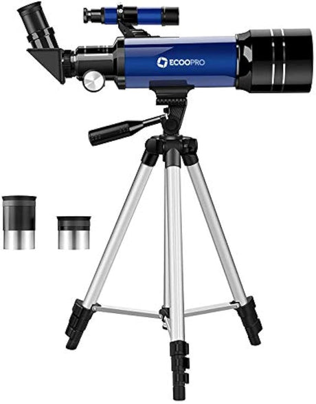 telescopio refractor de astronomía de 2.756 en trípode