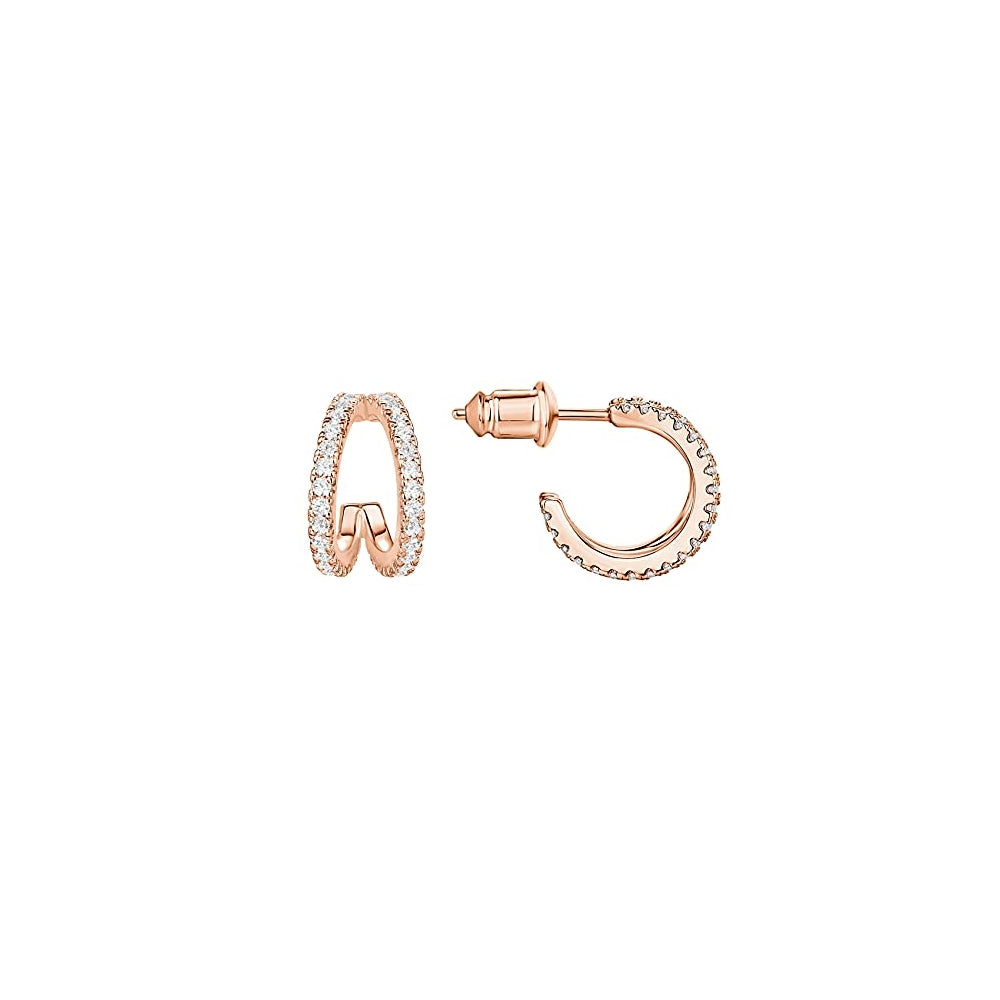 Aretes de medio aro de plata para mujeres