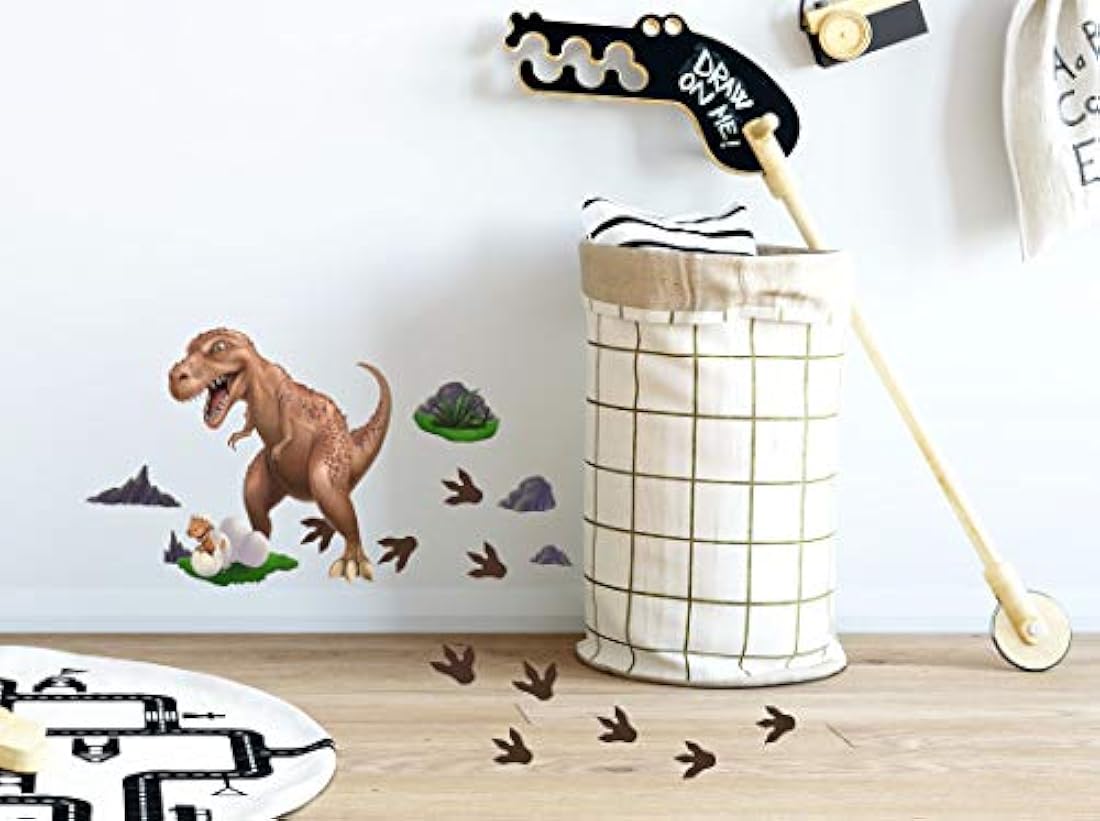 Dinosaurio T-Rex Daddy n Baby Footprints Vinilos decorativos
