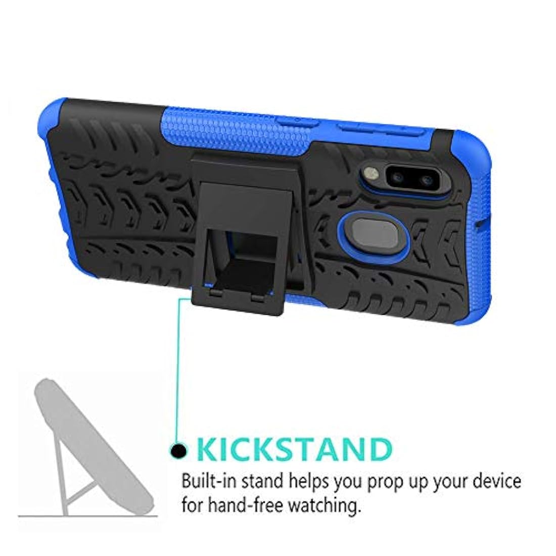 Funda para Samsung A10Eprueba de golpes color azul