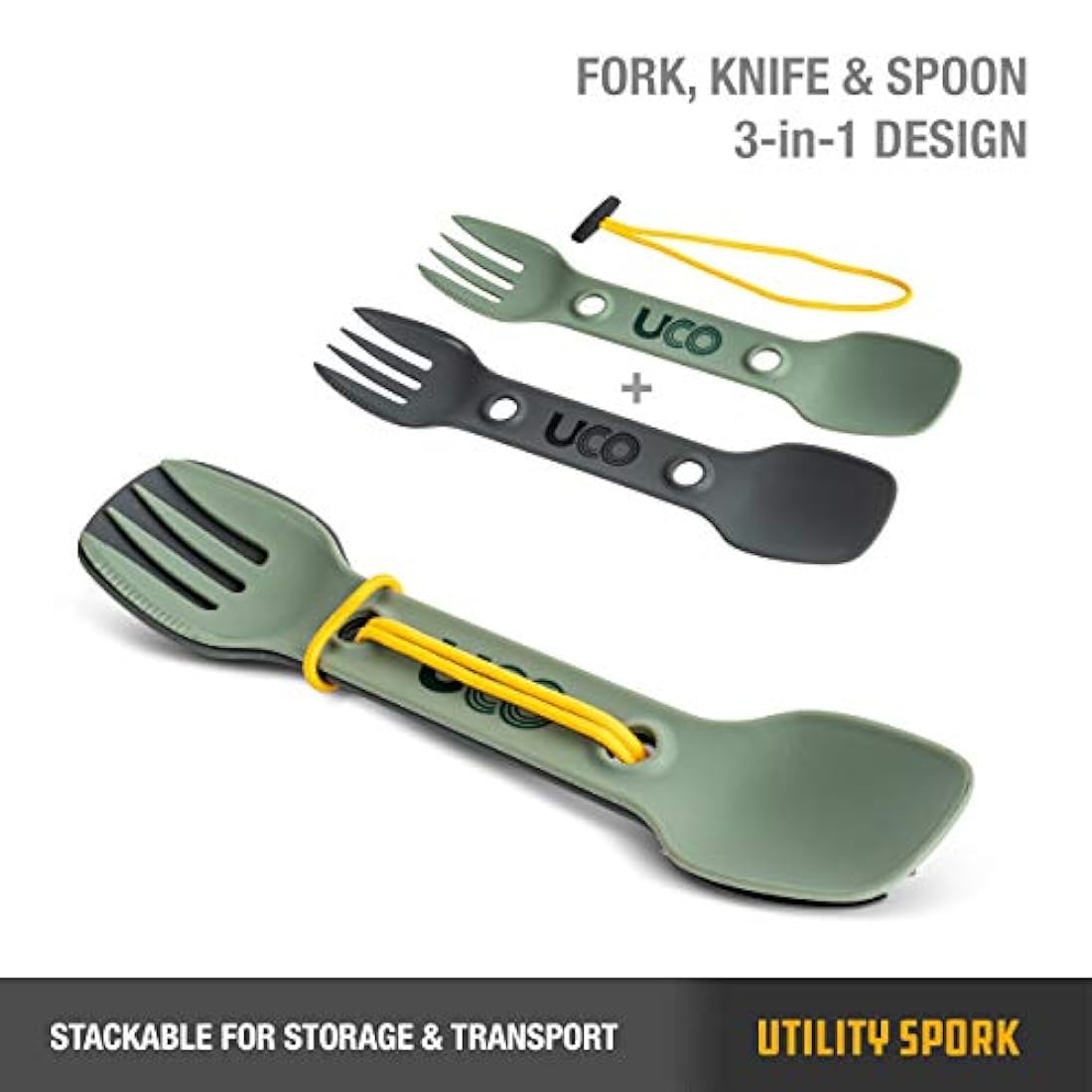 3 en 1 Combo cuchara-tenedor cuchillo utensilio