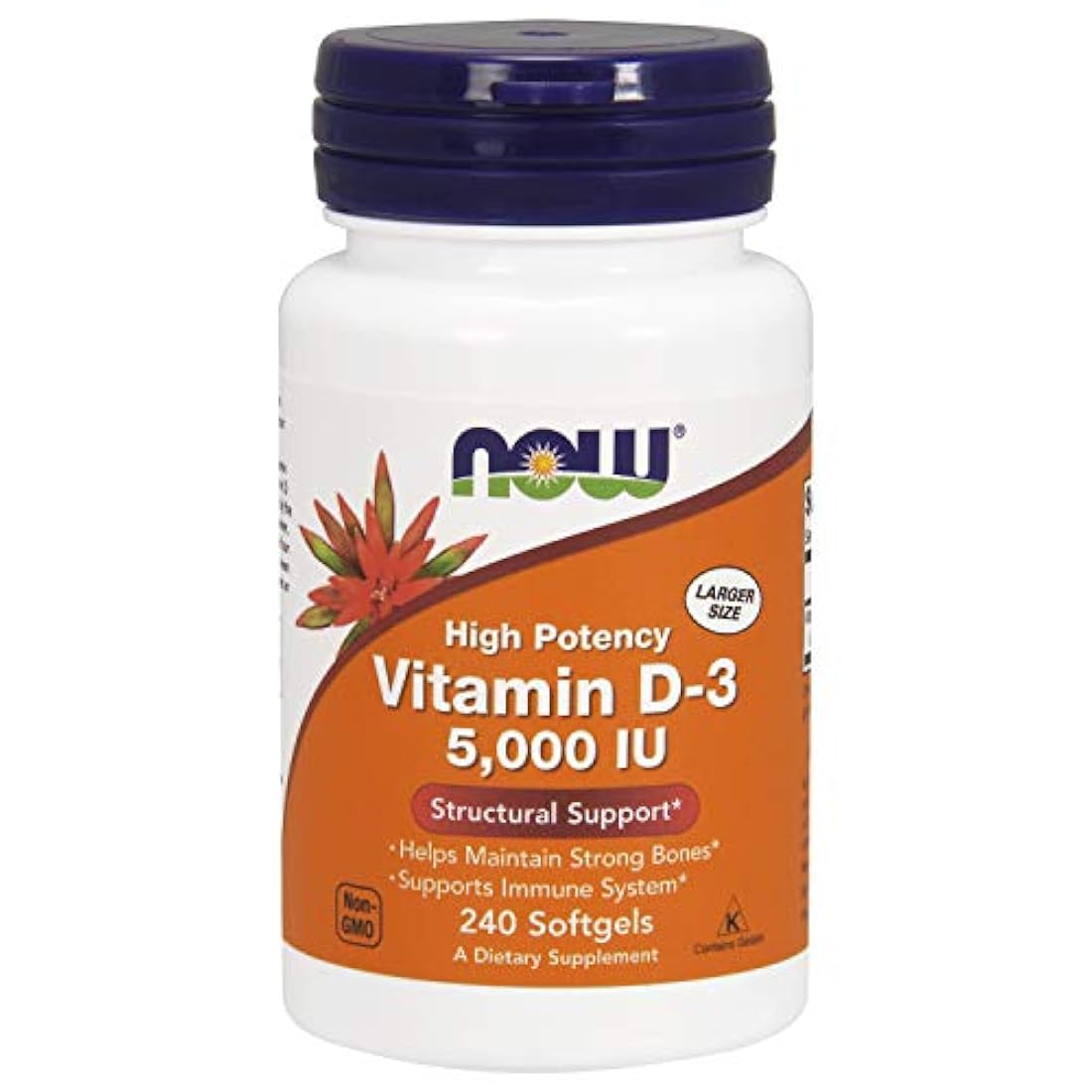 Complejo vitamínico Now Foods Vitamina D3 5000 UI 240 cáp