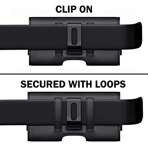 Bomea Funda para iPhone 8 Case, iPhone 6 6S iPhone 7 Hecha de cuero sintético de alta calidad. Con soporte para cinturón. Delgada y rígida. Con ranura para tarjetas o DNI. Color negro