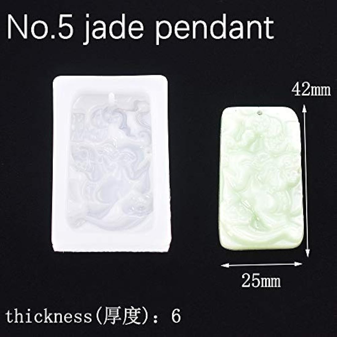 Paquete de 5 piezas chino tradicional amuleto molde joyeria