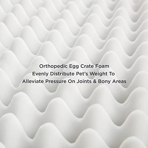 Bedsure - Cama ortopédica grande de espuma para perros/gatos pequeños, medianos, grandes y extragrandes de hasta 50 / 75 / 100 libras; espuma ortopédica con burbujas y funda extraíble lavable; alfombrilla resistente al agua para mascotas