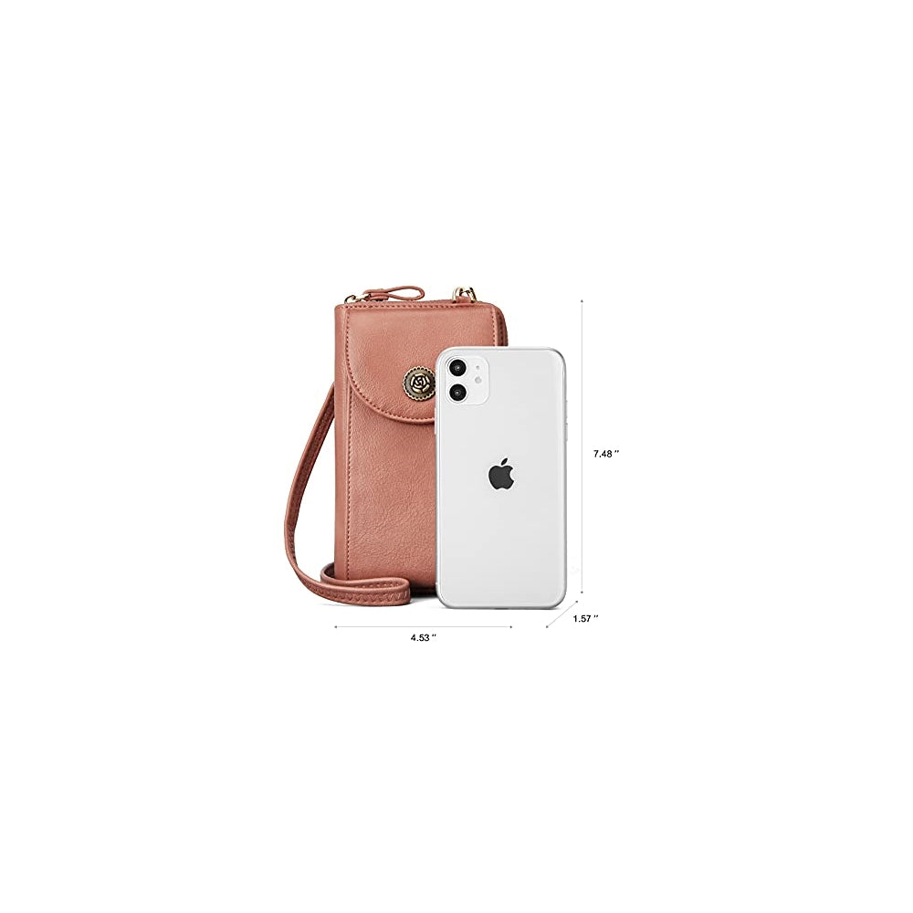 Bolsos cruzada para mujer de cuero cartera para teléfono
