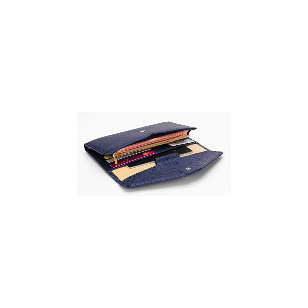 Porta Documentos y Tarjetas soporte color azul