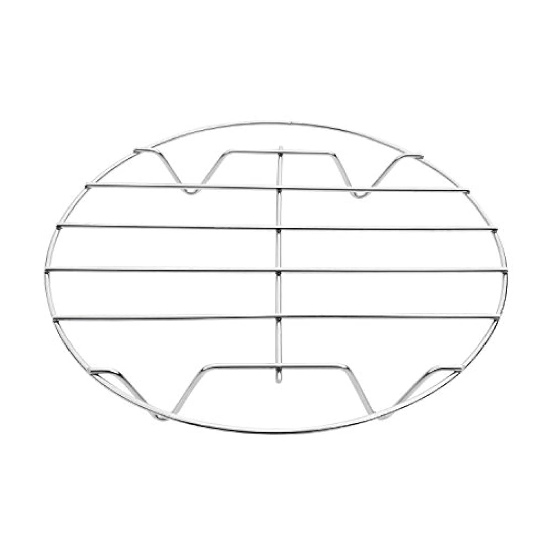 TandB - Juego de 2 bandejas redondas de acero inoxidable