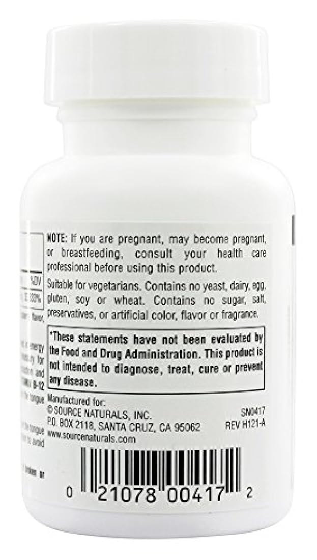 source naturals – Vitamina B12 sublingual 2000 mcg., 21078004172, 50, 1, 1
