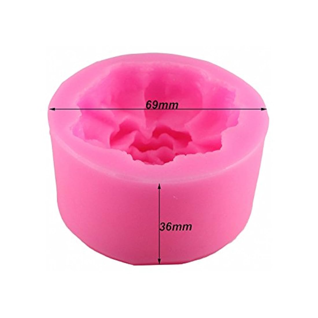 Molde de silicona para velas de diseño de claveles de flor.