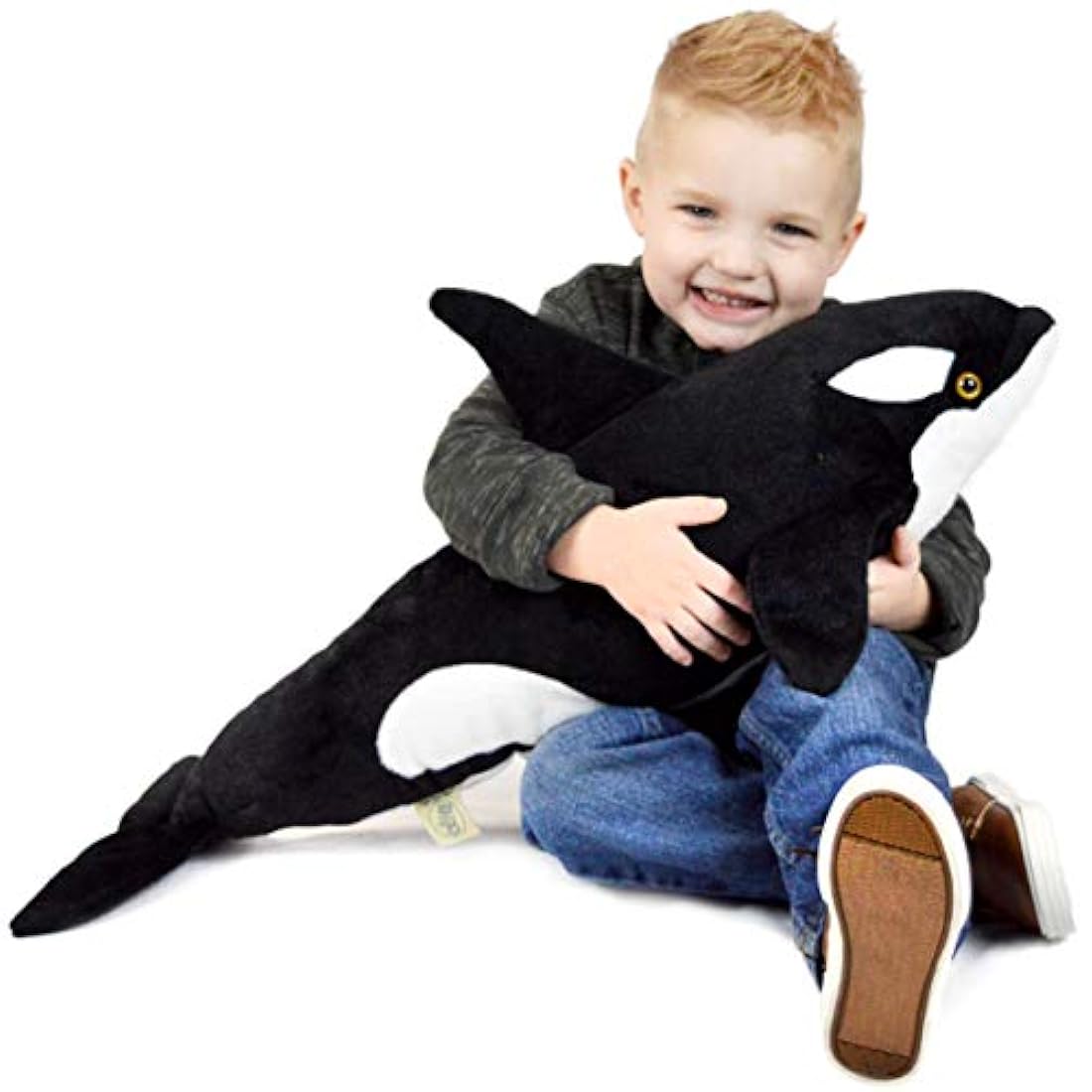 Peluche de Orca color negro y blanco de 30.7in. VIAHART