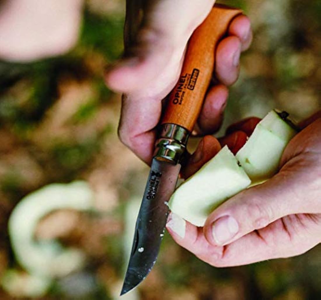 Opinel - Cuchillo plegable de bolsillo de acero al carbono