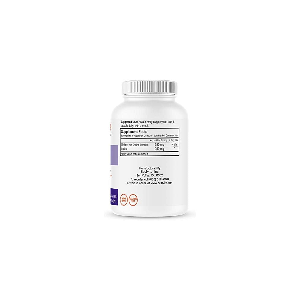Suplementos Colina inositol 500 mg 240 cápsulas