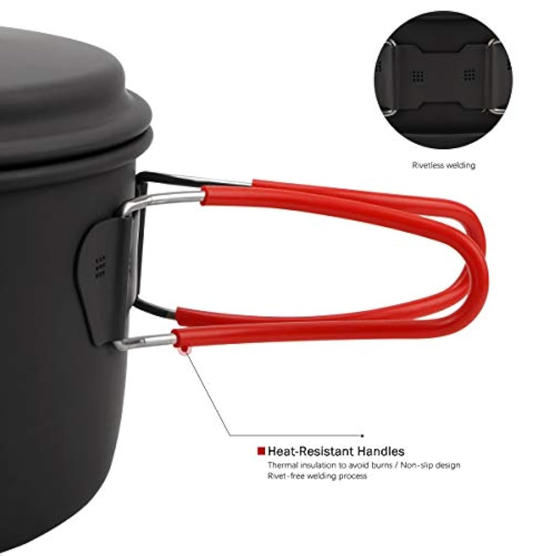 Juego de ollas y sartenes para acampada y acampada