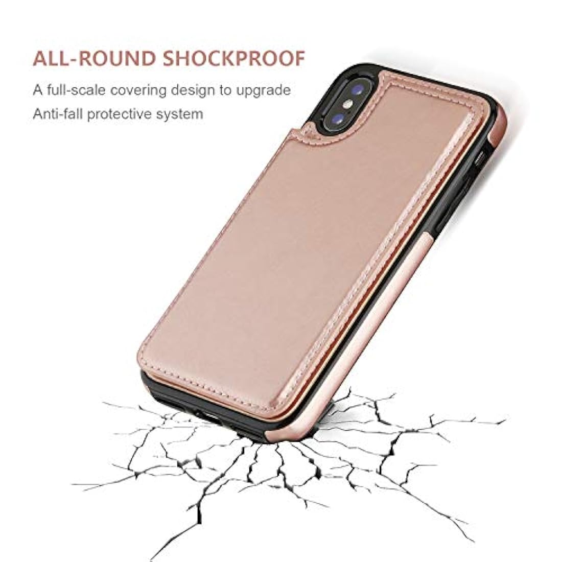 OT ONETOP - Funda tipo cartera para iPhone Xs