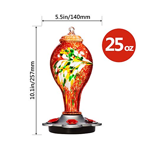 Comedero de colibrí para exteriores de vidrio LUJII