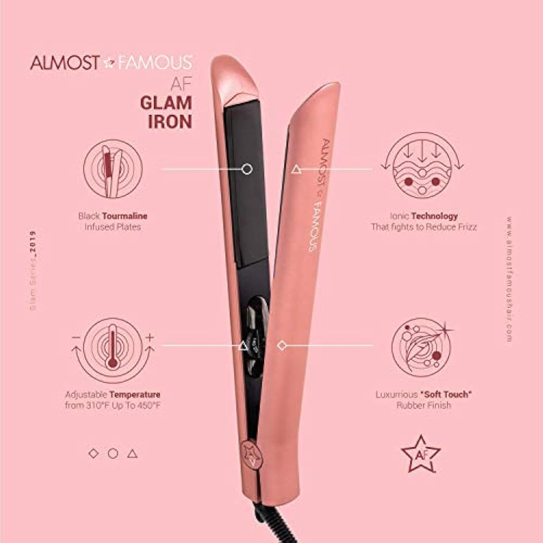 ALMOST FAMOSO Plancha de pelo plana Pro para peinado,