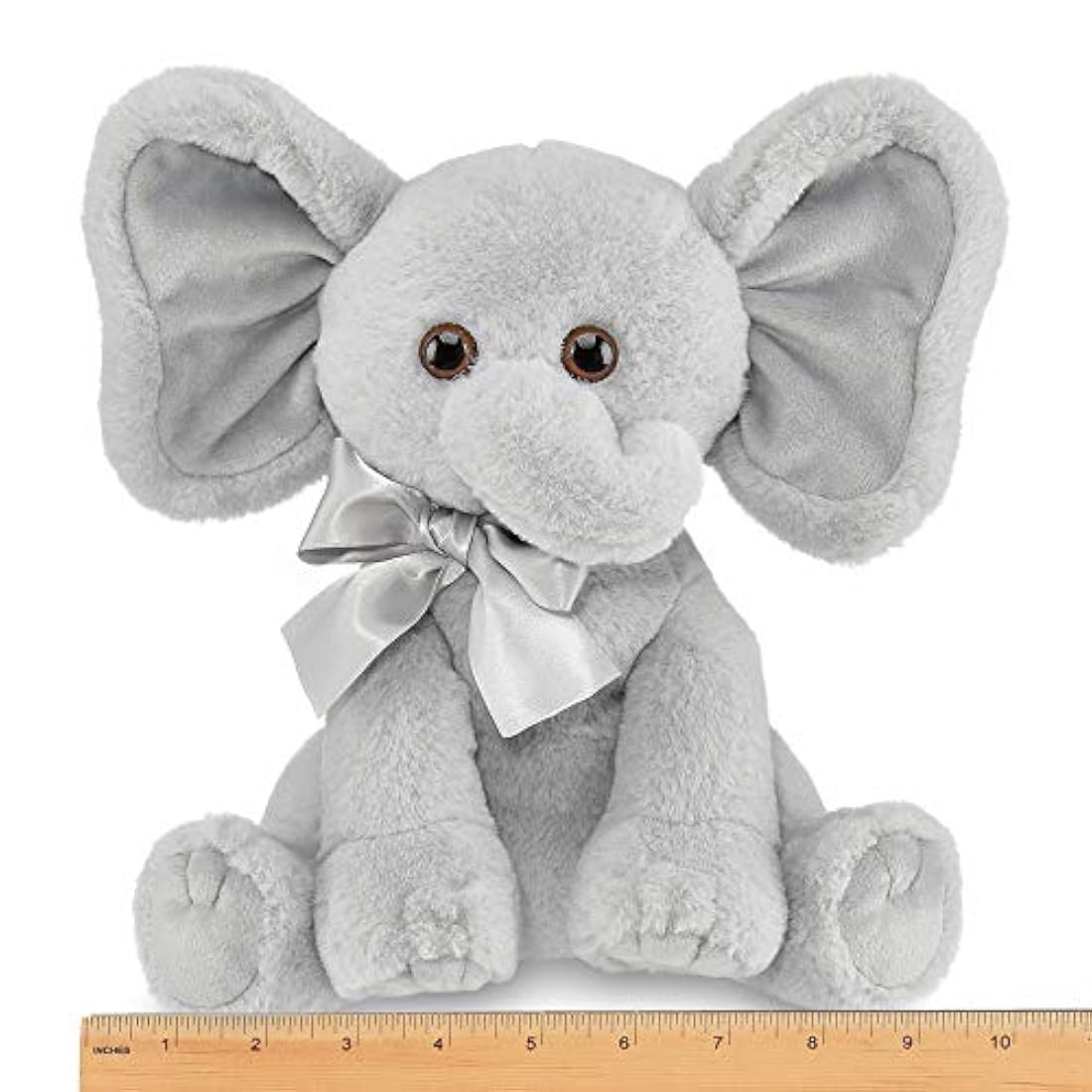 Bearington Baby Spouts - Elefante de peluche (12.0 in), gris