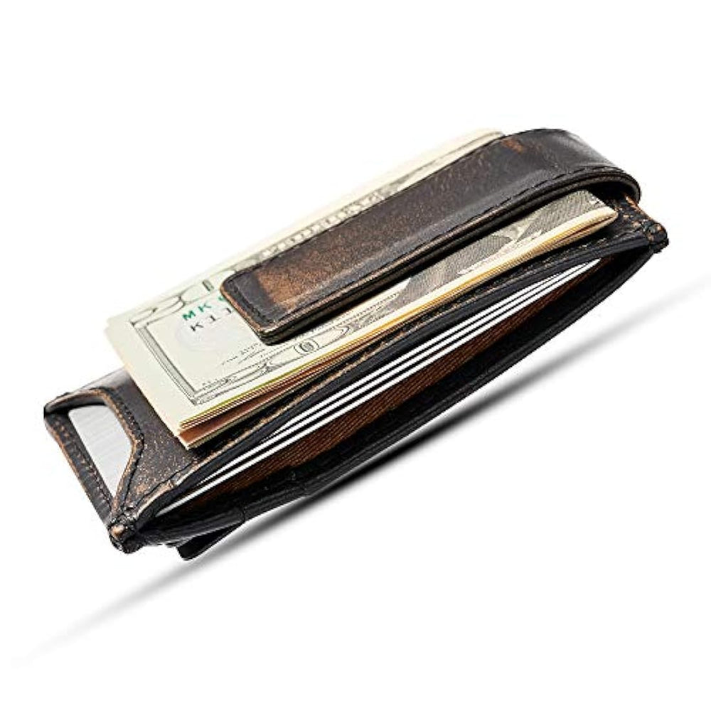 Cartera de bolsillo frontal  billetera delgada con clip