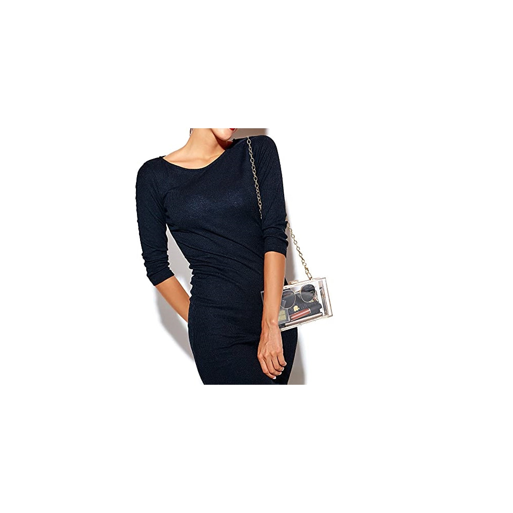 Bolsos de mano transparente de acrílico para mujer