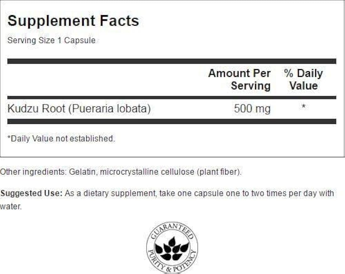 Swanson Kudzu Root 500 mg 60 Caps