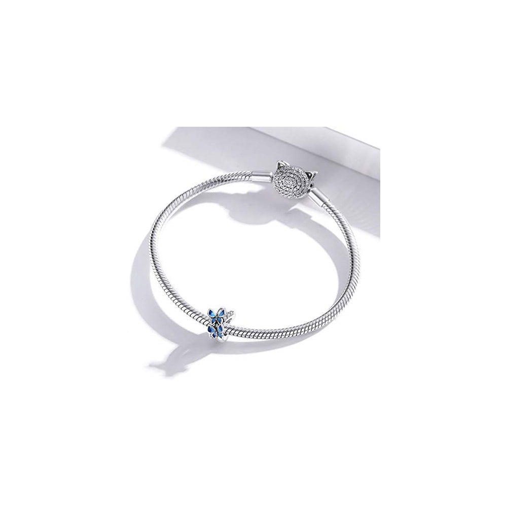 Pulseras de plata de ley 925 con diseño de mariposa