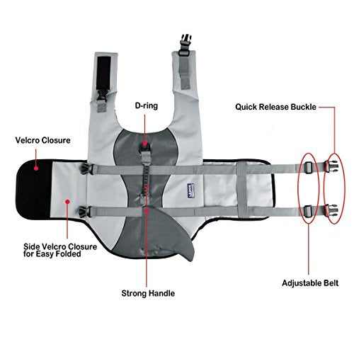 Dog Life Jackets Dog Saver Life Jacket Dog Swimming Vest Adjustable Life Jacket for Dogs