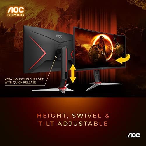 Monitor Gaming AOC 27 FHD 240Hz, 0.5ms, Curvo, C27G2Z