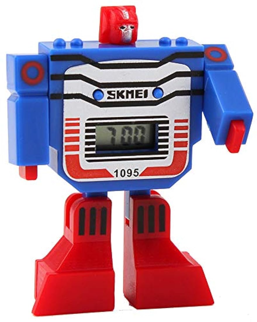 fanmis Kids Cartoon Digital LED deportes Robot Transformació