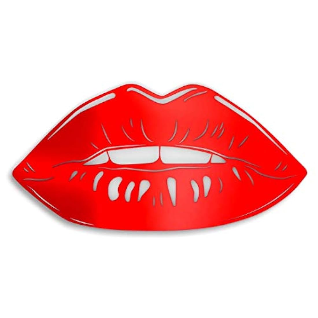 Arte de pared 3D con labios brillantes, listo para colgar.