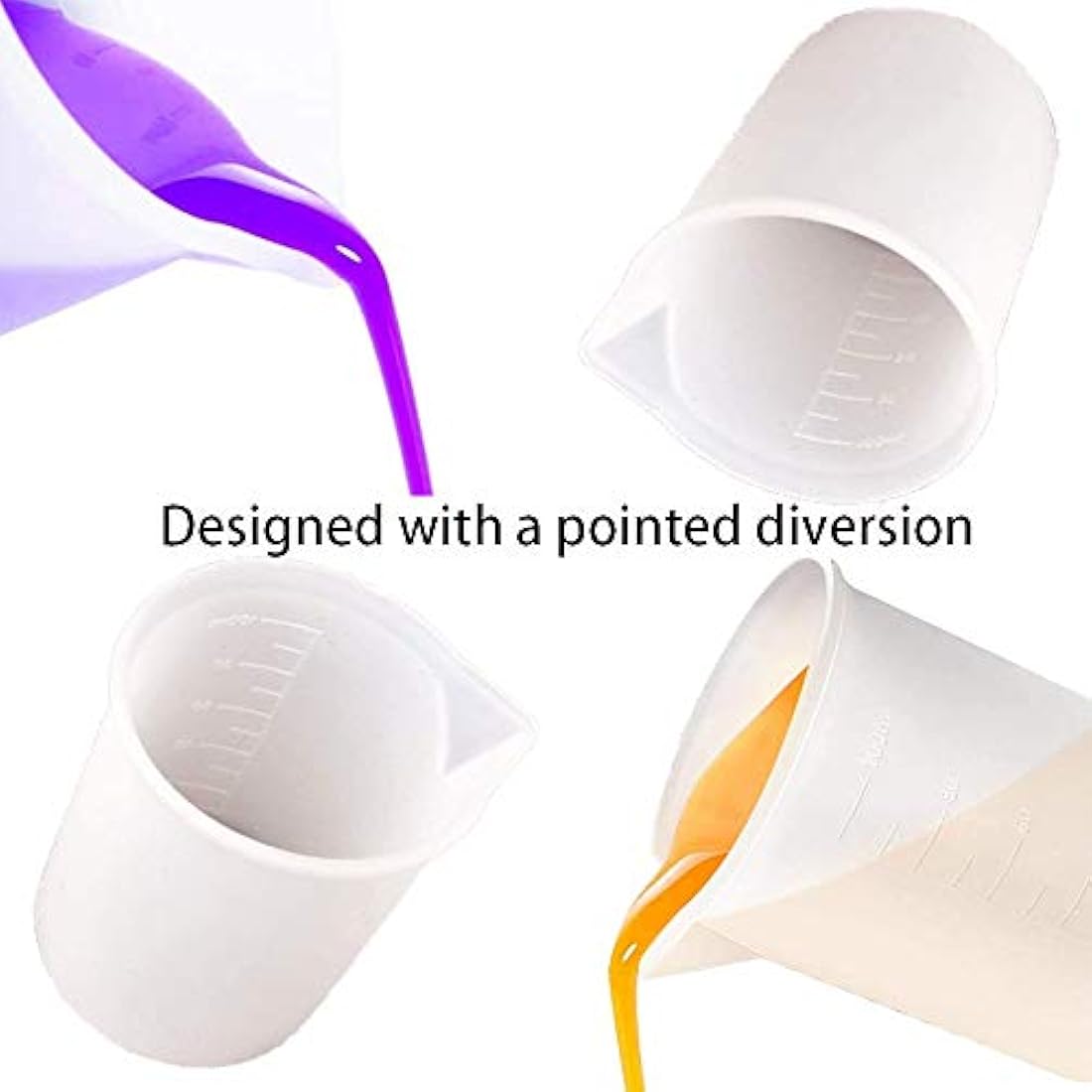 10 tazas de medición de silicona de 3.4 fl oz, tazas de resina epoxi reutilizables, tazas de mezcla de silicona antiadherente para moldes de resina y moldes de fundición para velas hechas a mano, artesanías de resina
