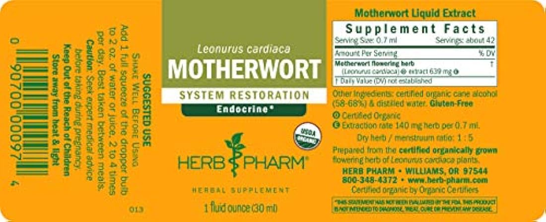 Extracto de agripalma orgánica certificado Herb Pharm