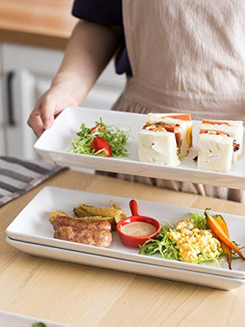 bandejas rectangulares de porcelana para fiestas