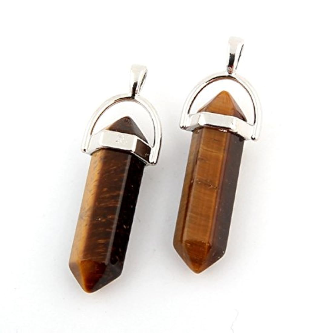 Colgantes de piedra de cuarzo mutilcolor en forma de bala