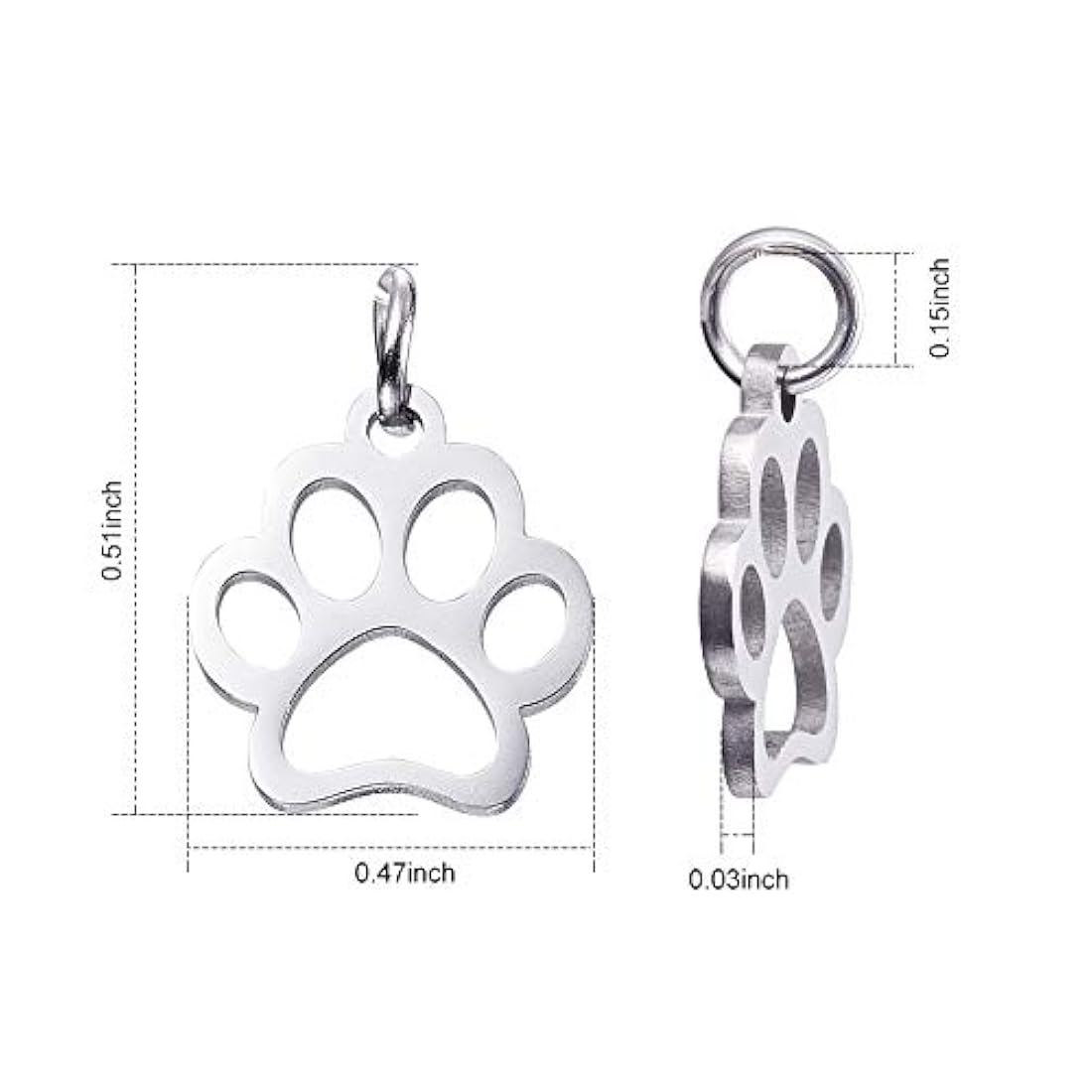 Colgante con diseño de huella de cat-dog