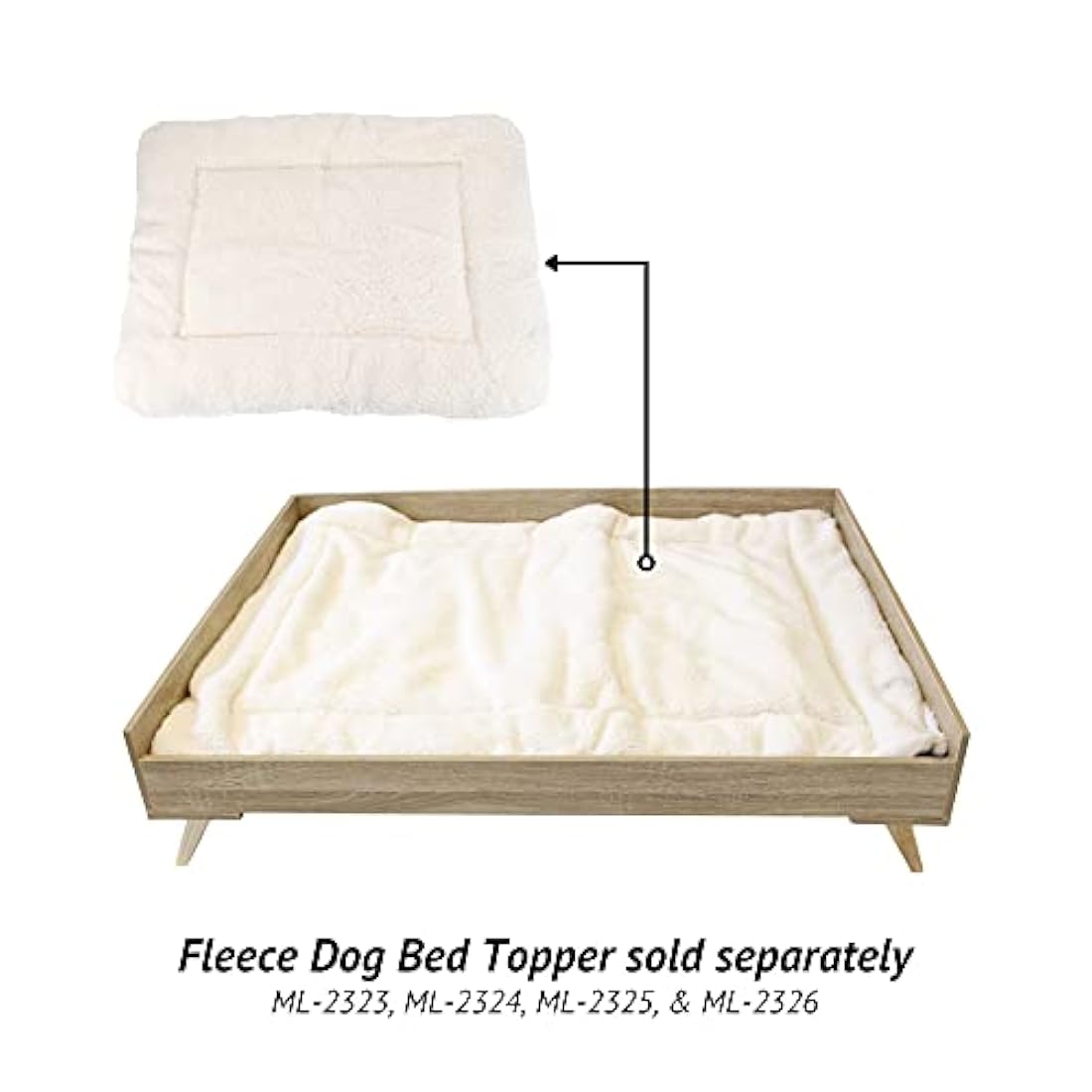 Midlee - Marco de cama para perros (madera)