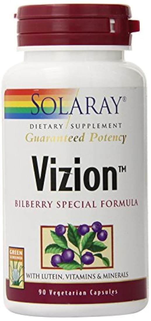 Solaray Vizion Bilberry Fórmula Especial, 42 mg, 90 Count