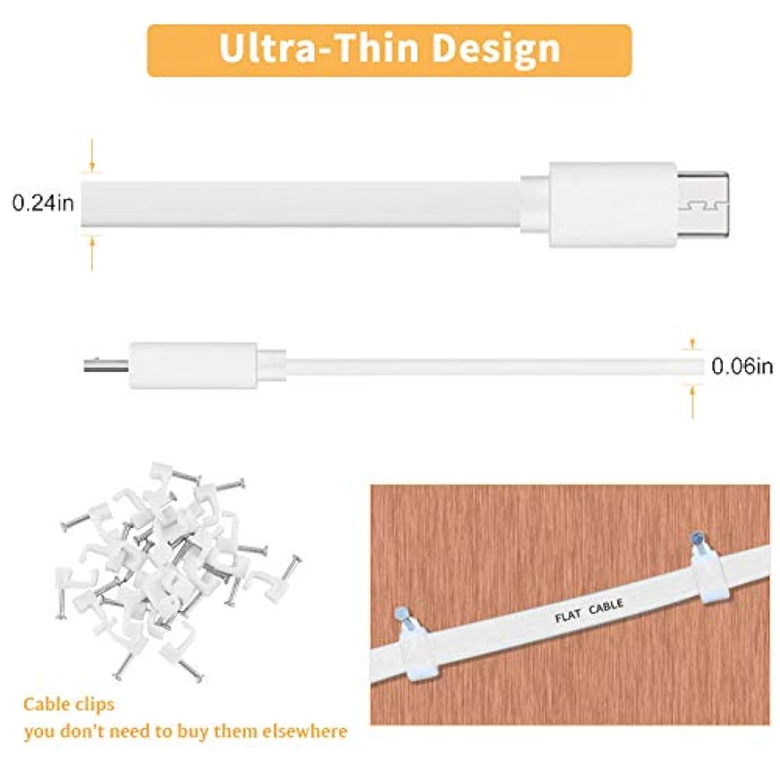 Paquete de 2 cables de extensión de alimentación19.7 ft