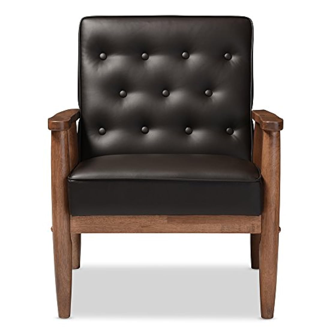 Silla lounge Sorrento de Baxton Studio, Madera, Marrón